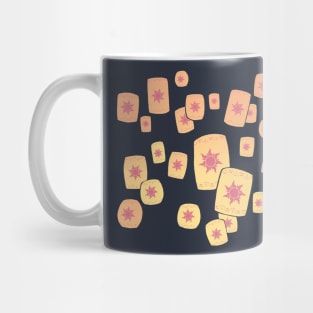 Floating Lanterns Gleam (Wide) Mug